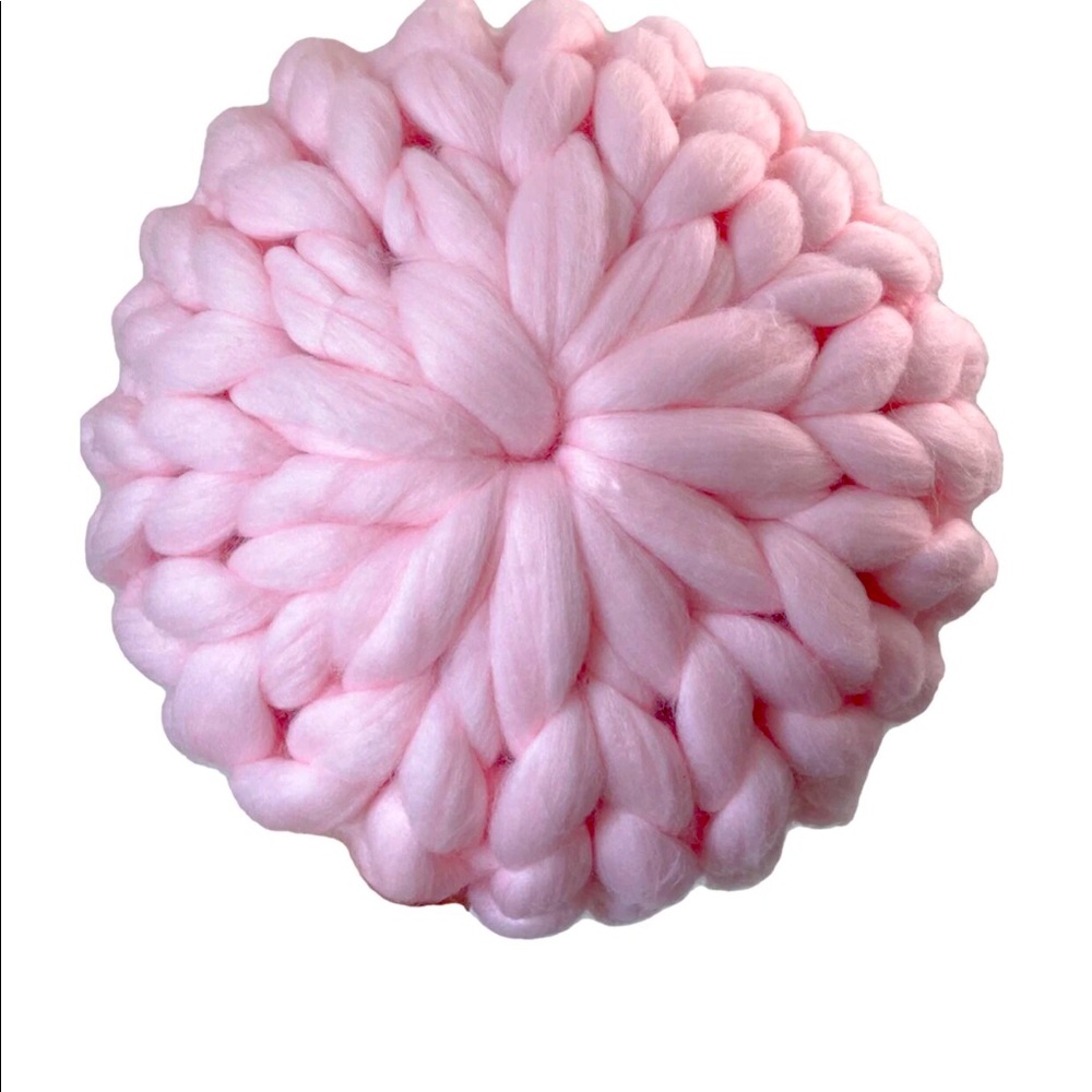 Cotton Candy Chunky Knit Pillow